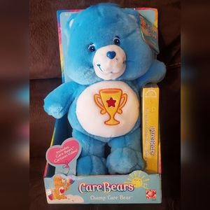 NEW Rare 2003 Champ Care Bear w/ Vhs Tape